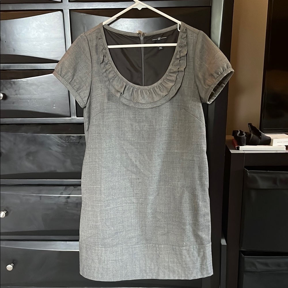 Gray Short Sleeve Dress